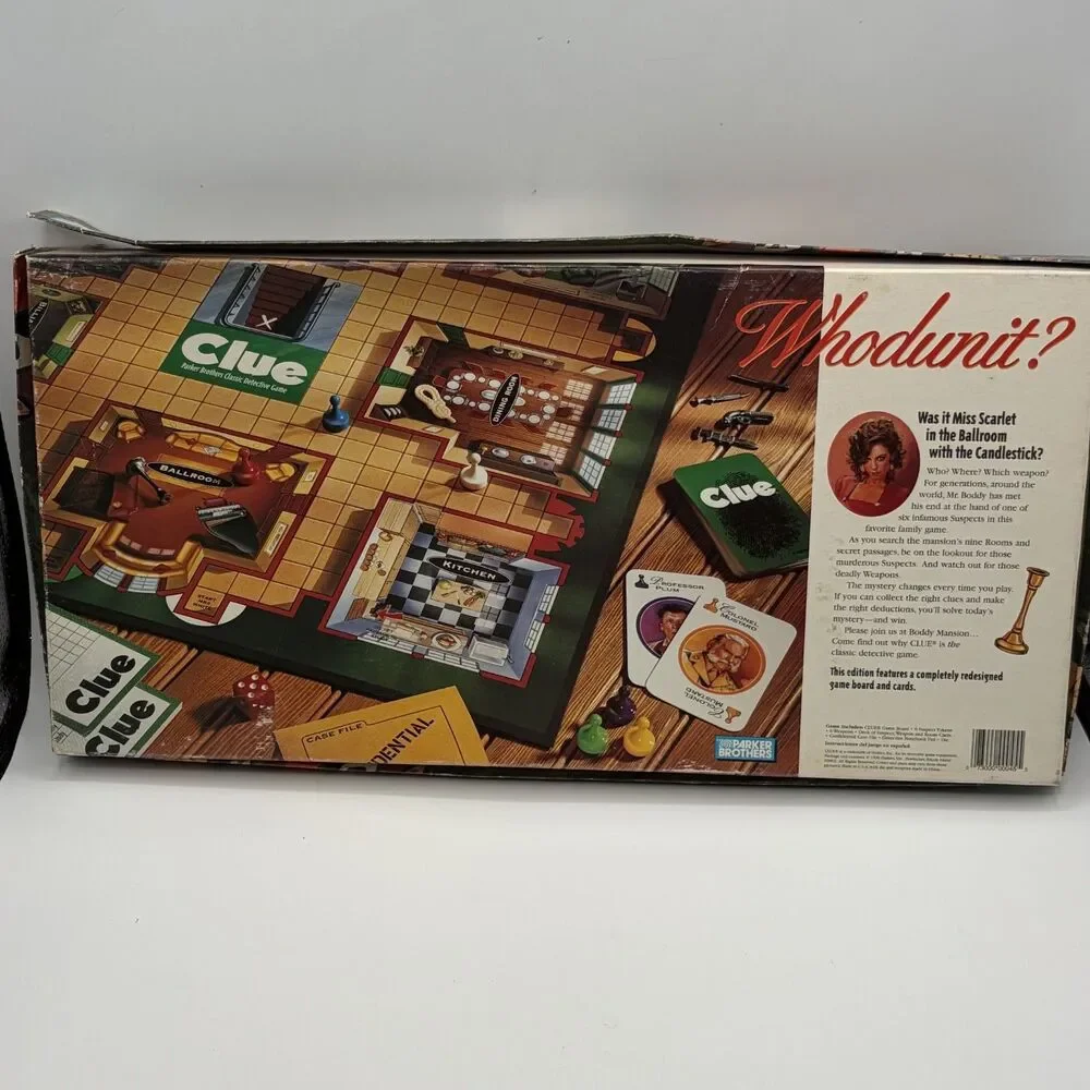 Clue - Parker Brothers - Classic Detective Board Game - Complete - Vintage 1996